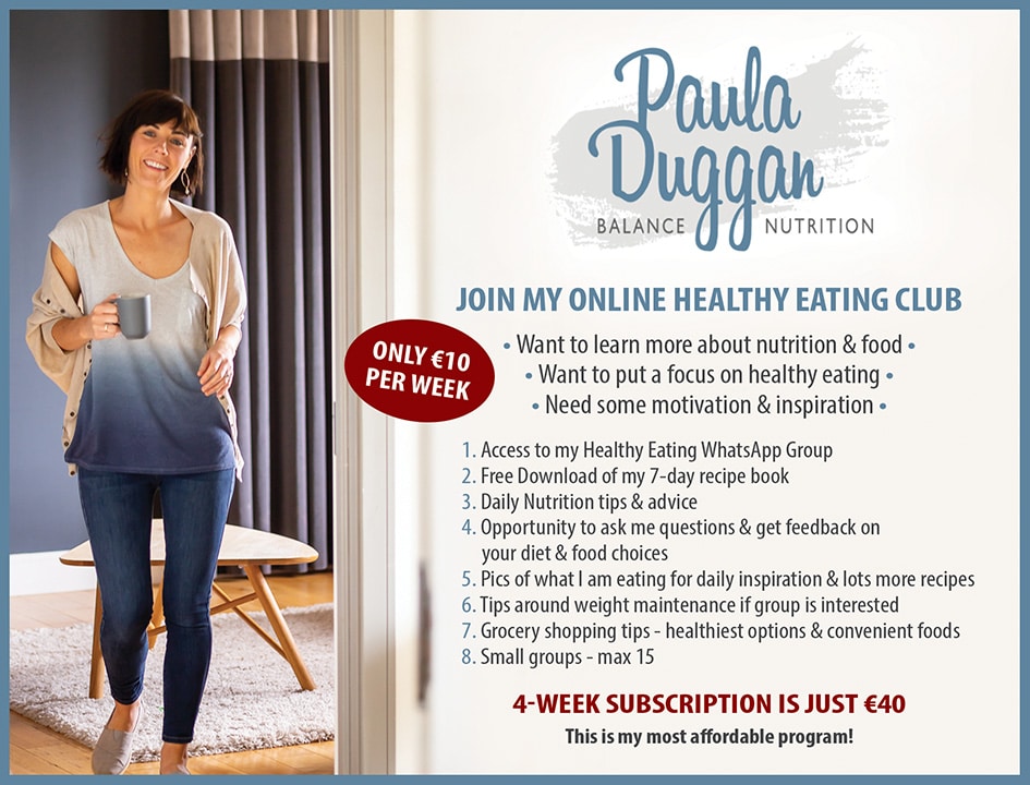 Join my Paula Duggan Balance Nutrition's 4-week Healthy Eating Club